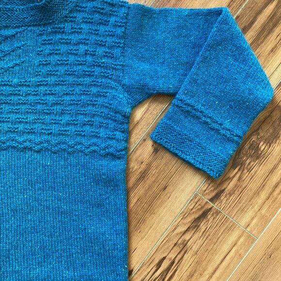 Gansey Blue Jay Sweater Hand knit Small - Picture 6 of 13